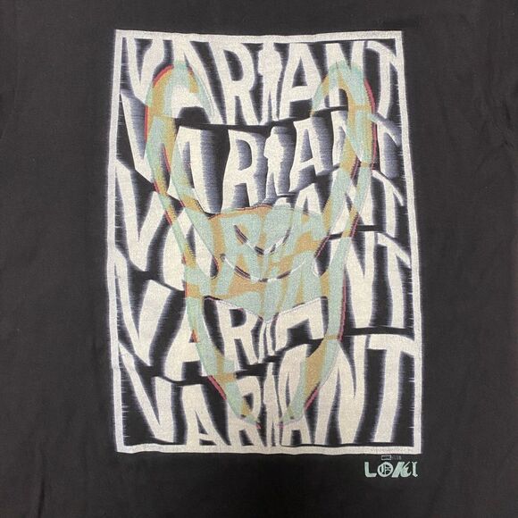 Marvel Men’s Unisex Black Loki Groovy Variant Text Graphic Shirt Sz M - Picture 5 of 9